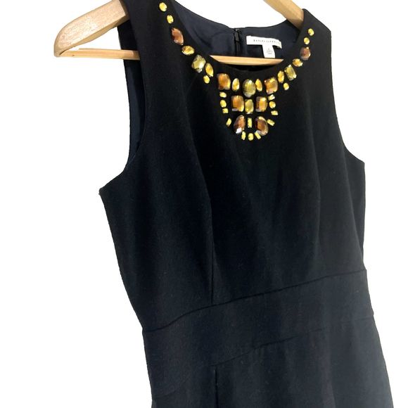Banana Republic Gemstone‎ Collar Sleeveless Sheath Wool Blend Dress Size 6 - Picture 5 of 10